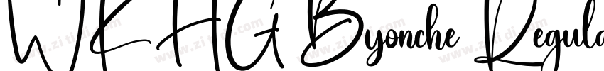 WKHG Byonche Regular字体转换
